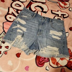 American Eagle Distressed Jean Shorts